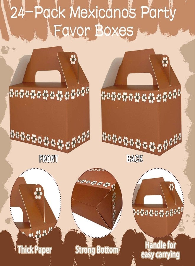 RVEAFA 24 Pack Platos De Barro Mexicanos Party Favor Boxes Mexico Traditional Terracotta Flower Party Decoration Treat Boxes for Snacks Candy Cookie Boxes for Wedding Birthday 6.5x3.5x4 Inches - Image 3